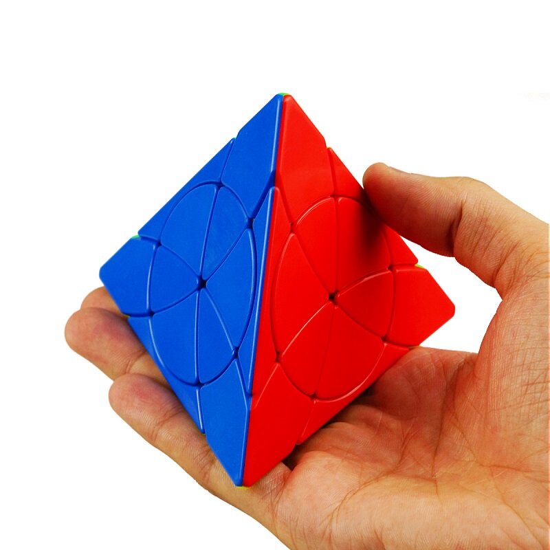 Yongjun yulong花びらピラミッドの葉マジックキューブjinzita pofessional triangle yj neo cubo magico speed educational toys for children