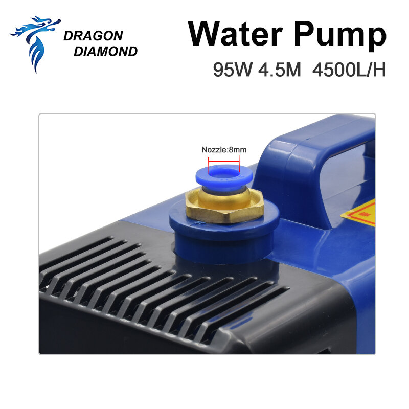 Pompe à eau universelle SubSN, 95W, 4.5M, 4500L/H, IPX8, 220V, pour machine de découpe et gravure laser CO2