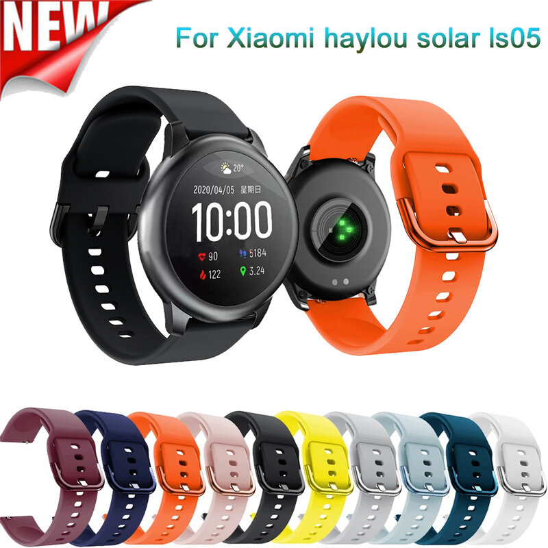 Correa de silicona suave para reloj Xiaomi Haylou solar ls05, 22mm, pulsera inteligente colorida, accesorio de moda para Mi watch