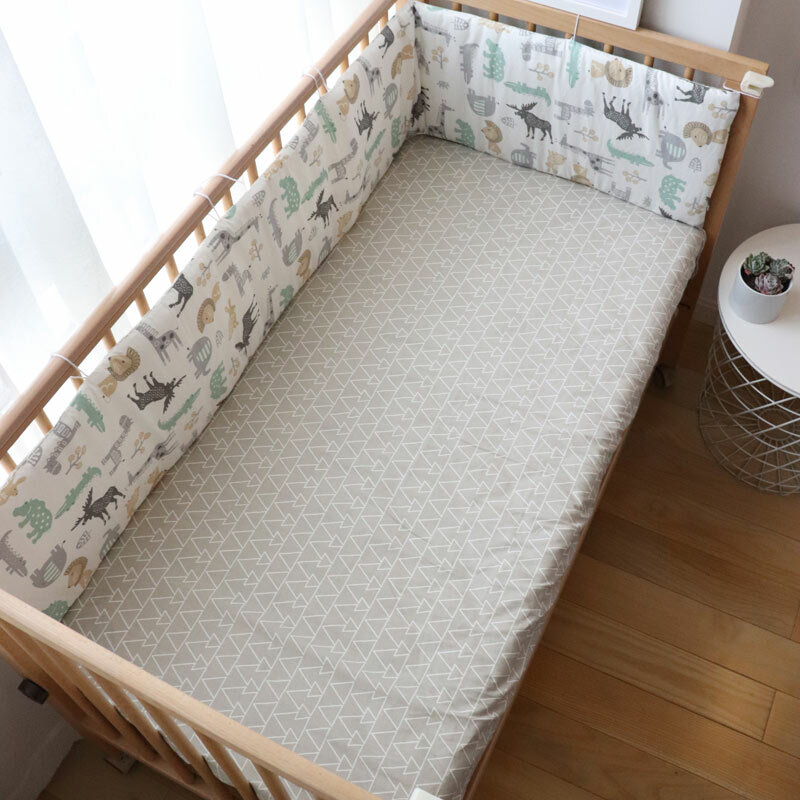 Nordic Baby Bed Bumper untuk Bayi Baru Lahir Menebal Bintang Biaya Tempat Pelindung Kapas Bayi Tidur Di Sekitar Bantal Dekorasi Kamar untuk Anak Laki-laki Perempuan 1Pcs