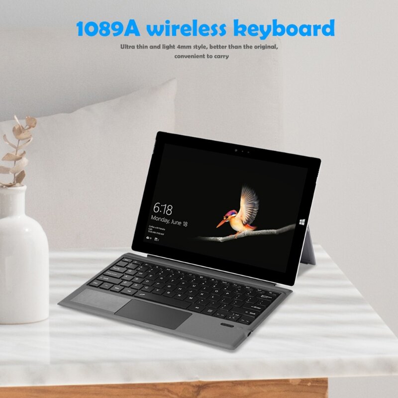 Ultra-thin Bluetooth Wireless Keyboard for microsoft- Surface Pro 3/4/5/6/7 QXNF