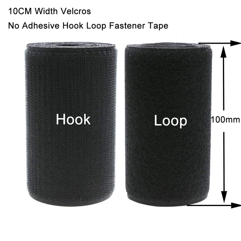 Não-Adesivo Fastener Tape, Gancho Loop Fastener, Magic Sticker, Strap Costura, Artesanato DIY, Vestuário, 10 centímetros de largura
