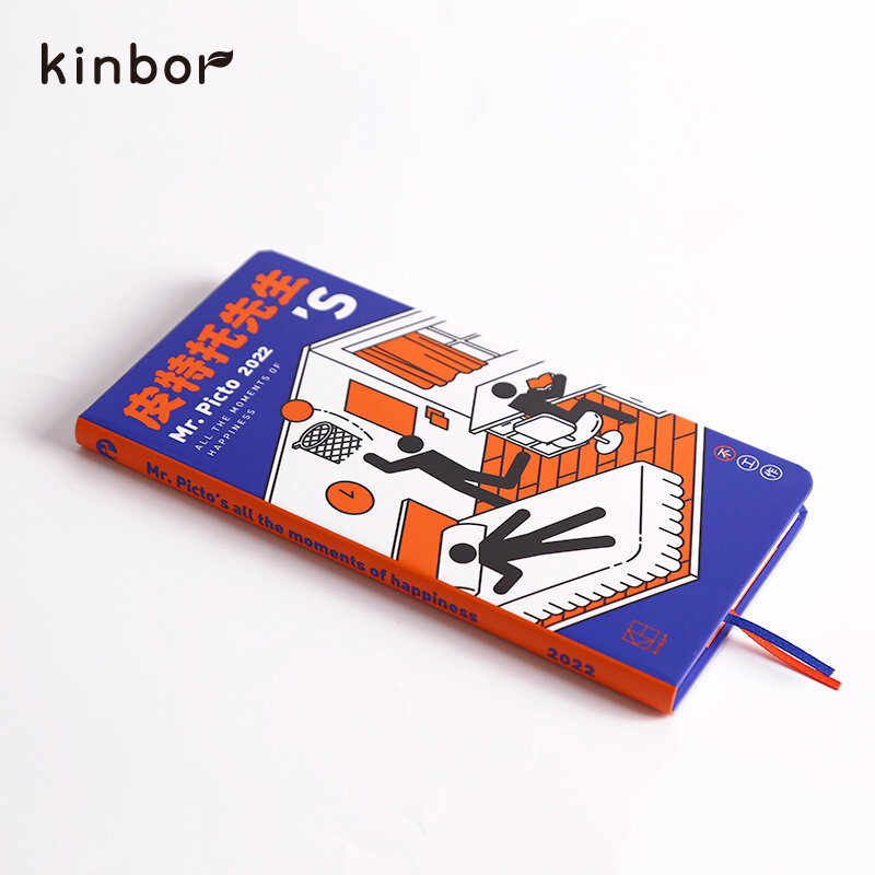 Youpin Kinbor น่ารัก2022รายสัปดาห์วางแผนโน๊ตบุ๊ค Agenda แบบพกพา120แผ่นหนังไดอารี่ Notepad Office อุปกรณ์โรงเรียน