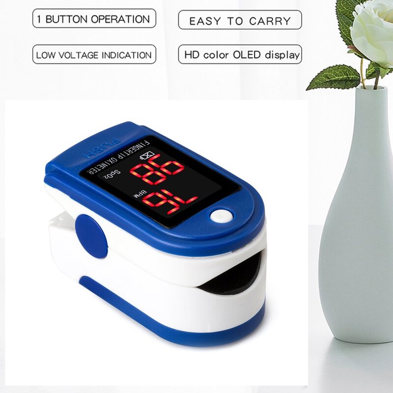 Oxímetro de pulso para dedo, suministros de prevención, pulsómetro, Monitor de saturación, Monitor de pulso cardíaco