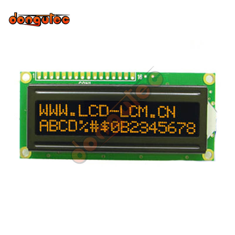 162 1602 16X2 1602A Karakter LCD Modul Tampilan Layar LCM Merah Hijau Putih Oranye Kuning Pada FSTN Negatif Hitam Latar Belakang 5V