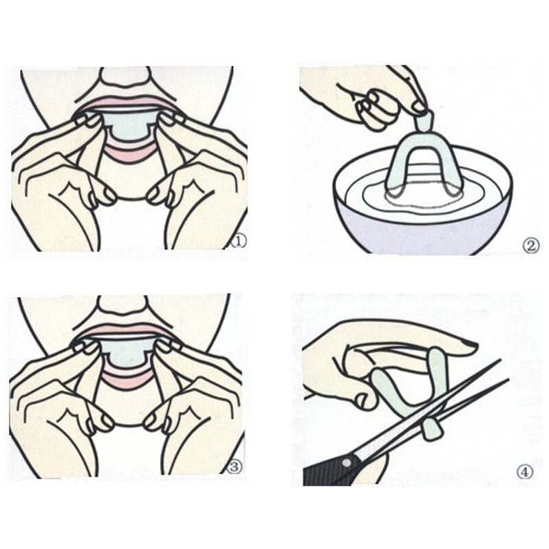 1/ 4 stücke Silikon Nacht Mundschutz für Zähne Pressen Schleifen Dental Beißen Schlaf Hilfe Bleaching Zähne Mund Tablett zahn Aufheller