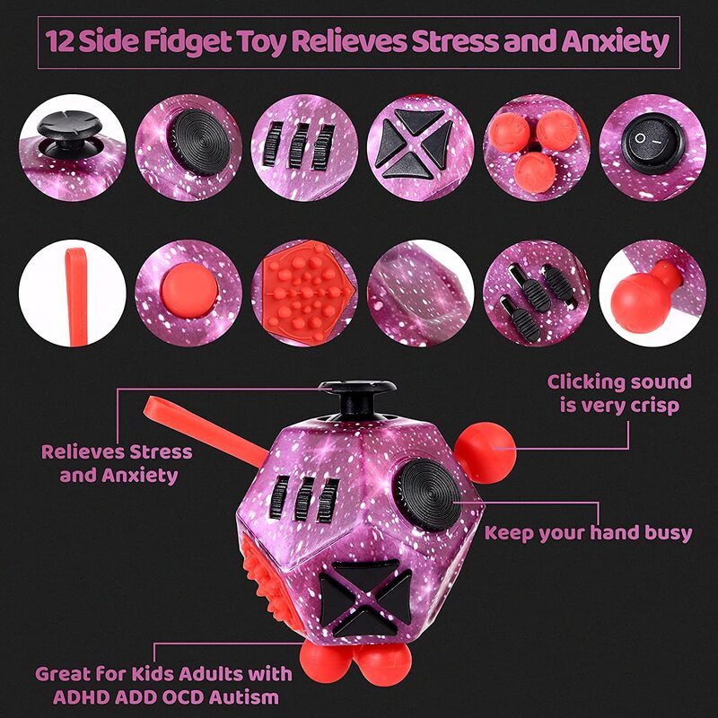 Cubo giocattolo di decompressione anello antistress cubo antistress giocattolo sollievo dall'ansia colore cubi di legno giocattoli creativi di decompressione