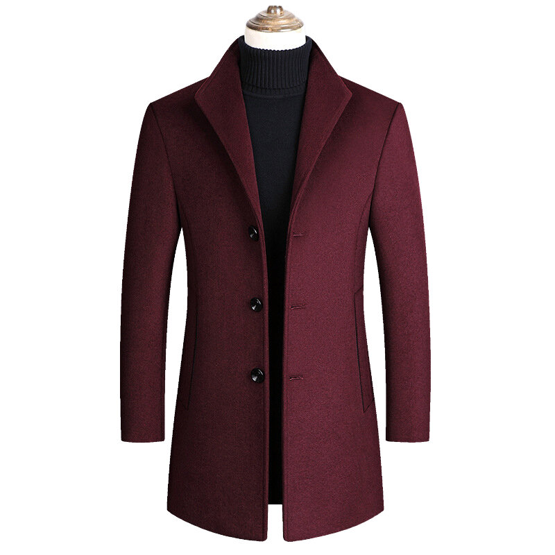 Mountainskin wełniane dla mężczyzn mieszanki płaszcze jesienno-zimowa nowa jednokolorowa wysokiej jakości męska kurtka z wełny luksusowa marka odzież SA837