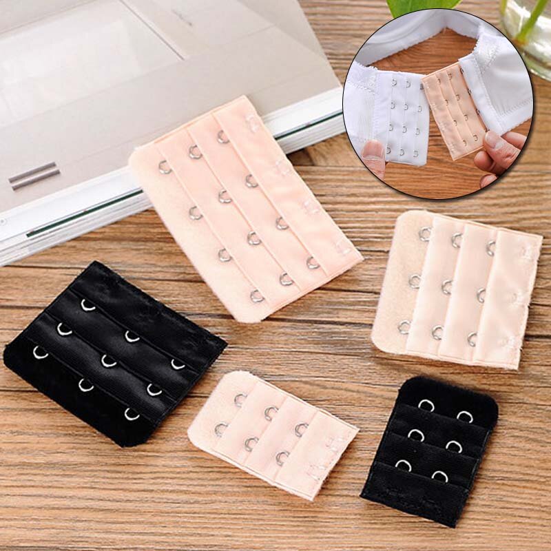 Double-Breasted Growth Hasp Four- Hook After Add Back Straps Women's Underwear Extension Strap Longer Button Buckle Bra Extender
