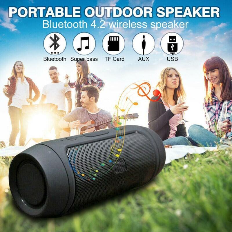 Wasserdichte Tragbare Lautsprecher Mini Bluetooth Musik Bass SpeakerSubwoofer Outdoor Wireless Lautsprecher Unterstützung TF FM Radio Aux