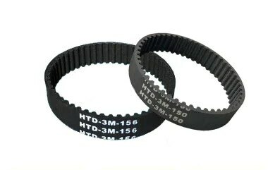 HTD3M-150/153/156/159/162/180/183/186/189 Rubber Timing Belt Hitam 3mm 1Pc