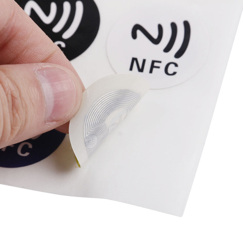 Водонепроницаемый материал ПЭТ, 6 цветов, наклейки NFC, смарт-клей Ntag213, метки, совместимые со всеми телефонами