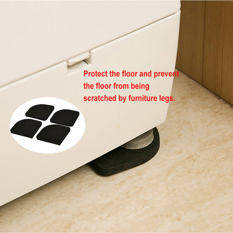 4Pcs/Set Anti Vibration Pad Refrigerator Washing Machine Non-Slip Shock Mat Multifunction EVA Shock Absorbing Furniture Leg Pads