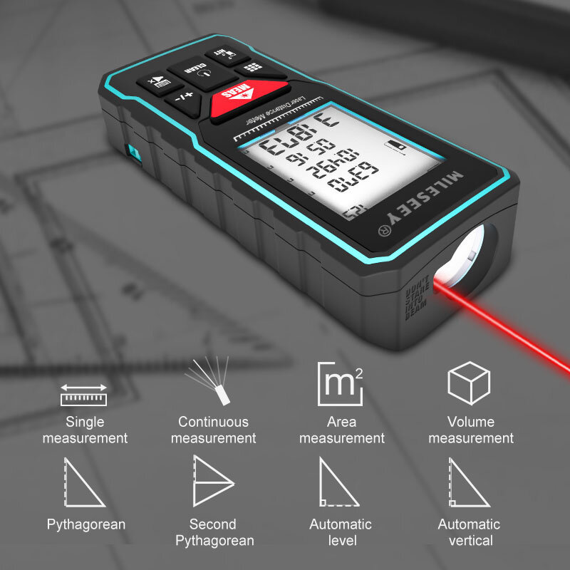 Mileseey-MINI medidor de distancia láser X5 X6, telémetro de mano, medición de Trenas, cálculo de ángulo preciso para construcción