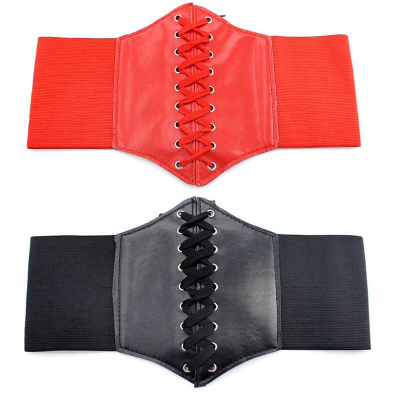 2022 Corset Wide Belts PU Leather Slimming Body Belts for Women Elastic Waist Belts Cinto Sobretudo Feminin Ceinture Femme Fajas