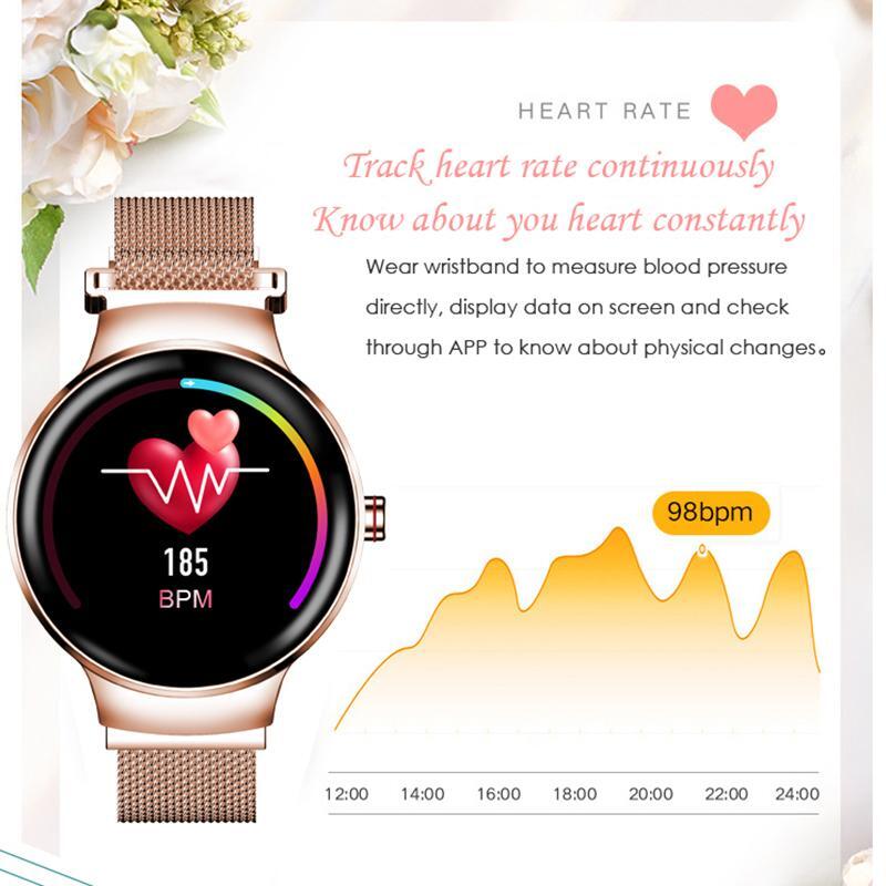 H5 Women Smart Watch Blood Pressure Heart Rate Monitor Fitness tracker IP67 Waterproof Fanshion Sport Smartwatch