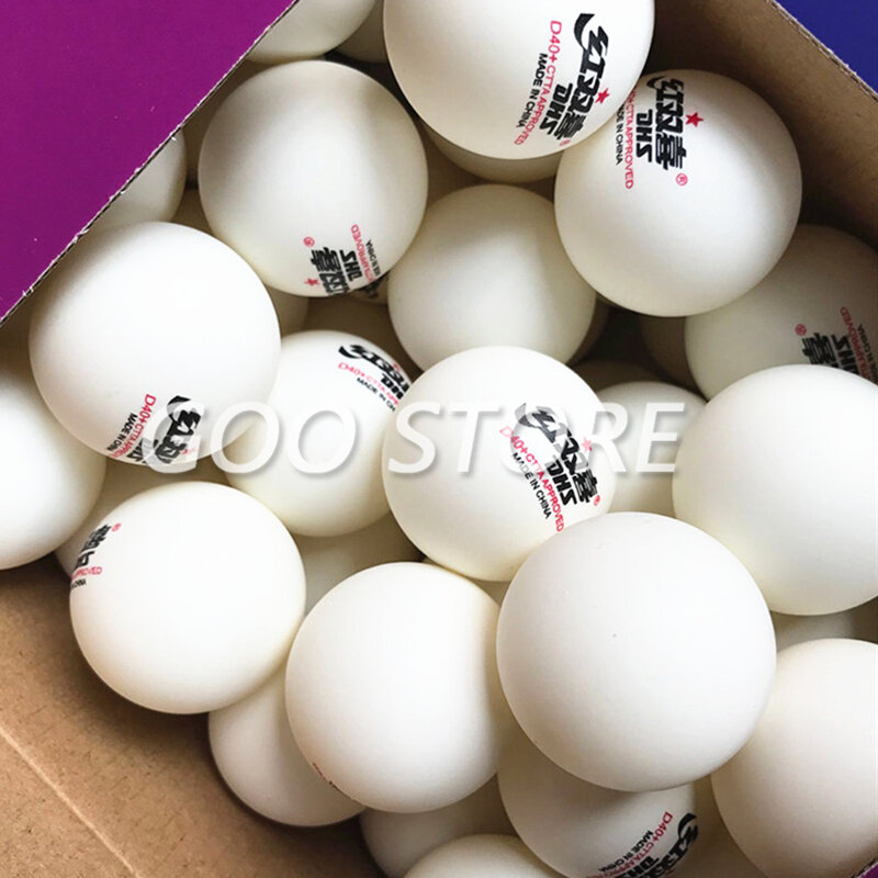 DHS Table Tennis Ball 120 Balls 1 Star D40+ Balls Table Tennis Training ABS Seamed Poly Plastic Ping Pong Balls