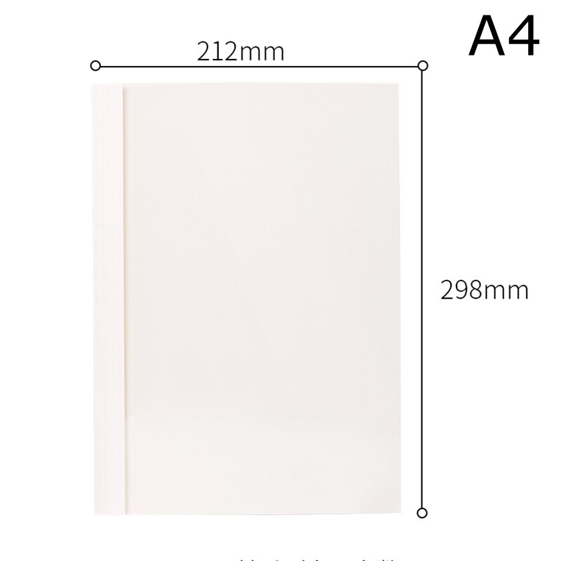 10PCS/BAG ReadStar clear face White bottom thermal binding cover A4 binding cover 1-50mm(1-180sheets) Transparent binding cover