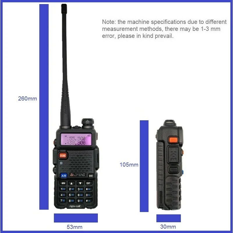 UV5R Baofeng 5R UV 8W เครื่องส่งรับวิทยุ UHF Dual Band สถานีวิทยุ HF เครื่องสแกนรับส่งสัญญาณ HF วิทยุสมัครเล่น UV-5R ระยะไกล