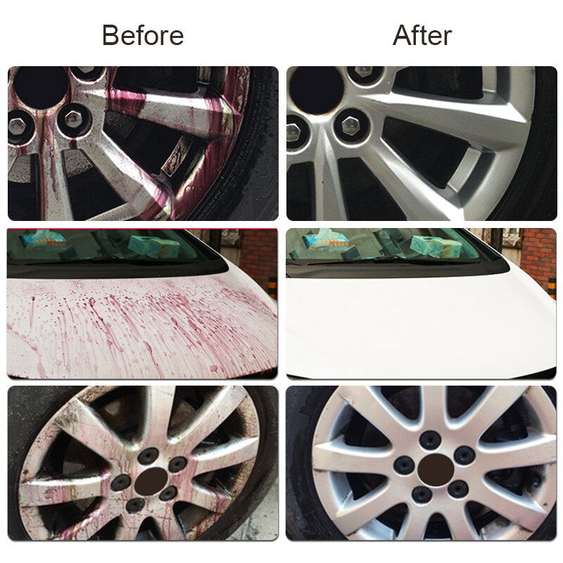 مزيل الحديد HGKJ S18 50/100 مللي حماية العجلات وأقراص الفرامل من الحديد الغبار ريم الصدأ الأنظف السيارات التفاصيل الكيميائية العناية بالسيارات