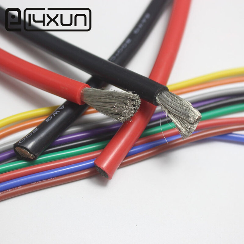 4 6 7 8 10 11 12 13 14 15 16 17 18 20 22 24 26 28 30 AWG Silicone Wire Ultra Flexiable Test Line Cable High Temperature