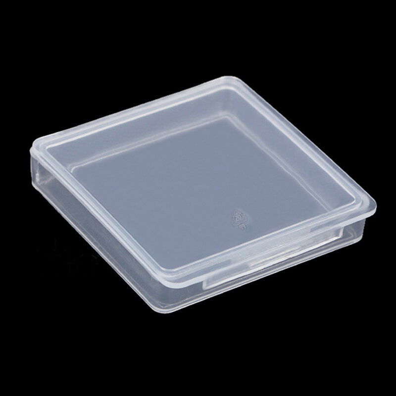미니 플라스틱 사각 투명 비즈 보관 용기 상자, 소품, 비즈, 보석, 공예품 수집용, 4.7x4.7x0.8cm