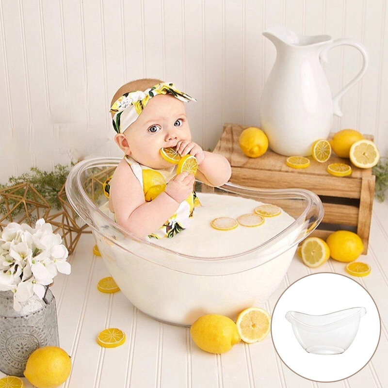 Mini baignoire à lait en plastique transparent pour bébé, accessoires de photographie de studio, berceau pour séance photo