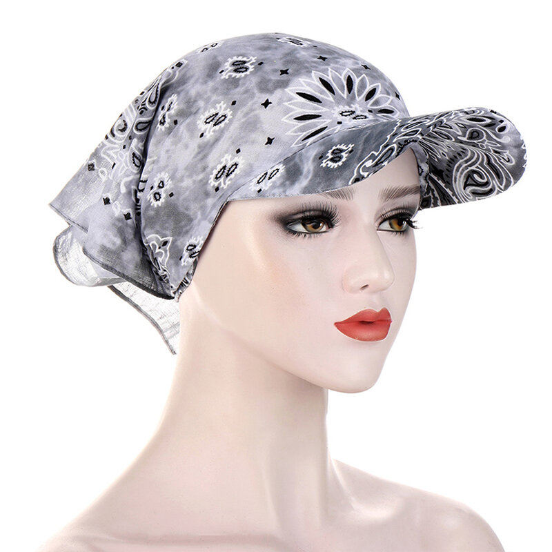Bandana With Print Women Men Hedging Hat Sunscreen Turban Summer Outdoor Headscarf Headpiece Scarf Cap Ladies Hooded Scarf New