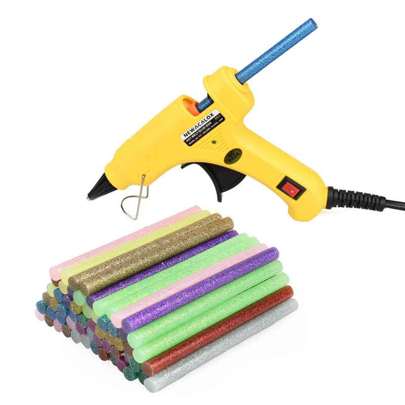NEWACALOX-Hot Melt Glue Sticks para Glue Gun, alta viscosidade, ferramenta de reparo adesivo, DIY Art Craft, colorido Hand Tool, 7mm, 120 PCs/Lot