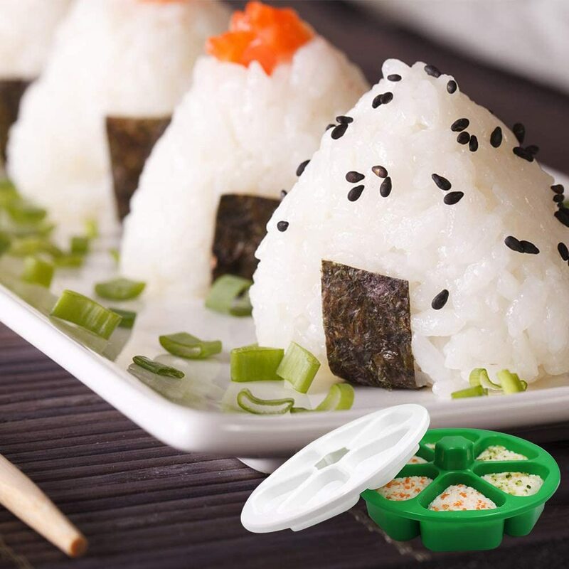 Diy sushi molde onigiri arroz bola alimentos imprensa triangular fabricante de sushi molde kit japonês ferramentas cozinha bento caixa acessórios