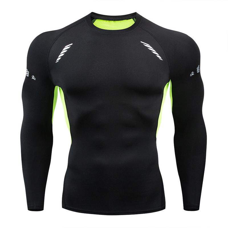 Мужская футболка, мужская спортивная футболка для бега, мужские компрессионные топы для фитнеса, быстросохнущая Спортивная футболка для тренировок в тренажерном зале, футболки для бега