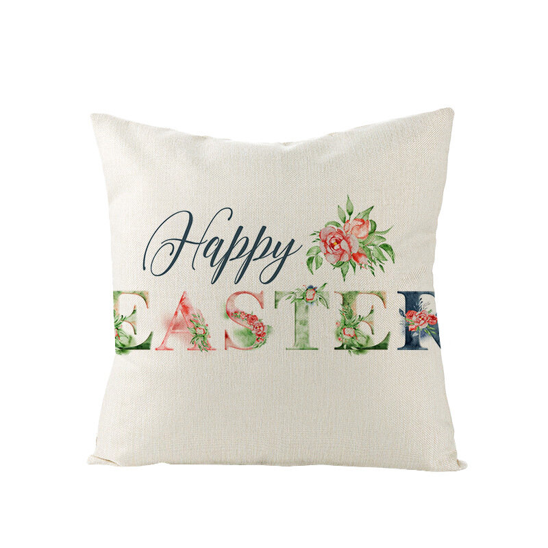 Styl skandynawski Bunny Easter poduszki z nadrukiem okładka poliester poszewki na poduszki na sofę samochód dekoracyjna poszewka na poduszkę 45*45cm