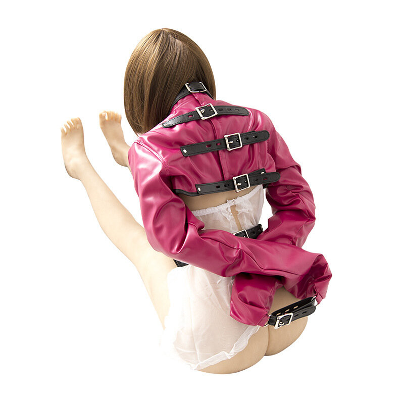 Фетиш женский с открытой грудью без чашек кожаный бондаж проливной пиджак Топ женский удерживающий прямой пиджак сексуальные костюмы