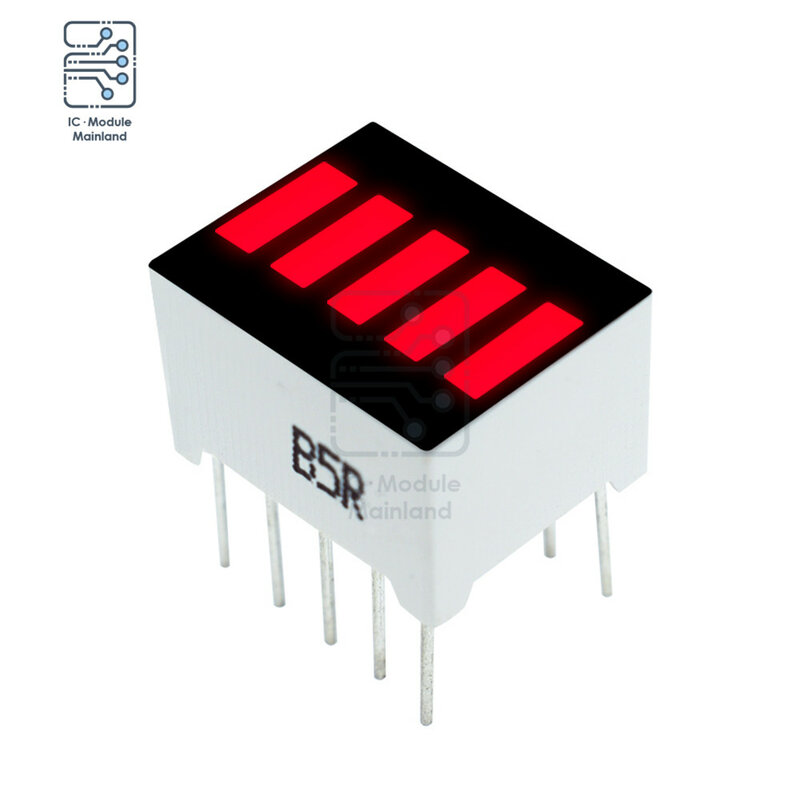 Listwa LED światła 5 segmentów bargraf listwa LED wykres słupkowy światła wyświetlacz cyfrowy moduł czerwony kolor dla Arduino