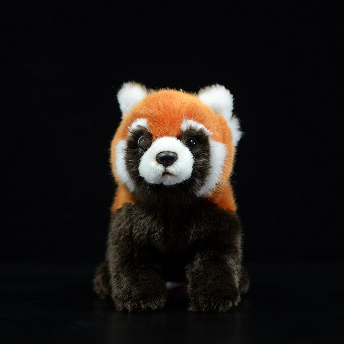 Novo 1pc 23cm brinquedo realista panda vermelho urso gato lifelike macio brinquedos de pelúcia menor panda boneca para crianças presentes