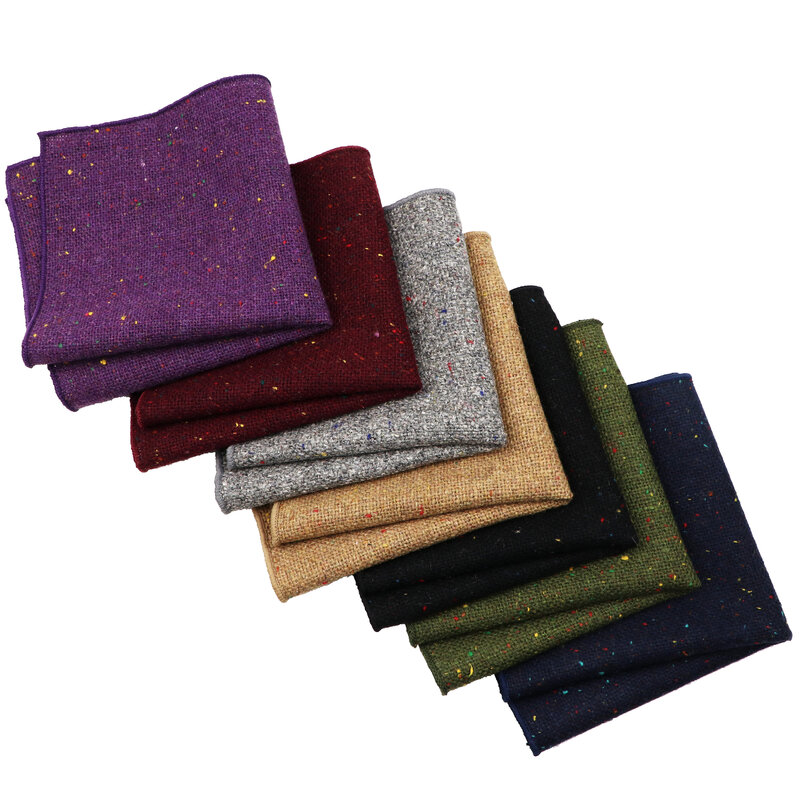 Jednolity kolor plamy chusteczka wełna bawełna dorywczo akcesoria ślubne męski prezent tanie hurtownia odzieży jakości