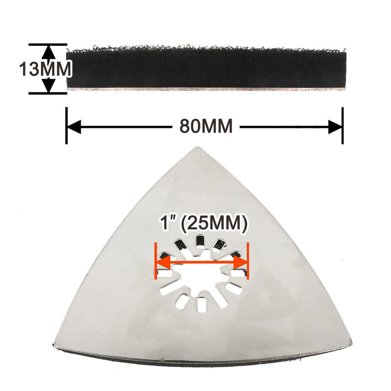 Треугольное шлифование прокладки для колеблющихся мульти инструментов крюк и петля шлифование наждачной бумагой диск-5 упаковок