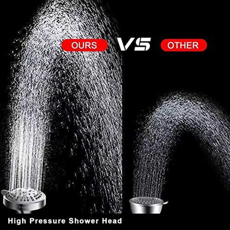 Wysokociśnieniowa stała głowica prysznicowa ulepszona 9 funkcji regulowany prysznic łazienkowy wielofunkcyjny uchwyt ścienny stały prysznic Hea