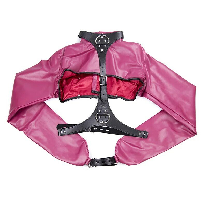女性のためのエレガントな革のジャケット,ストラップ付きの背中の開いた胸のストッキング,ピンクのストレートスーツ