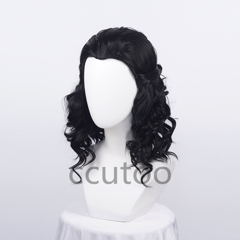 Advengers Loki Cosplay Wigs Loki Black Curly Heat Resistant Synthetic Hair Comic Loptr Role Olay Party Wigs + Wig Cap
