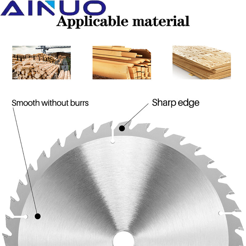 Lama per sega circolare in metallo duro da 8 "200mm 40/60 denti disco da taglio TCT strumento per la lavorazione del legno per metallo alluminio
