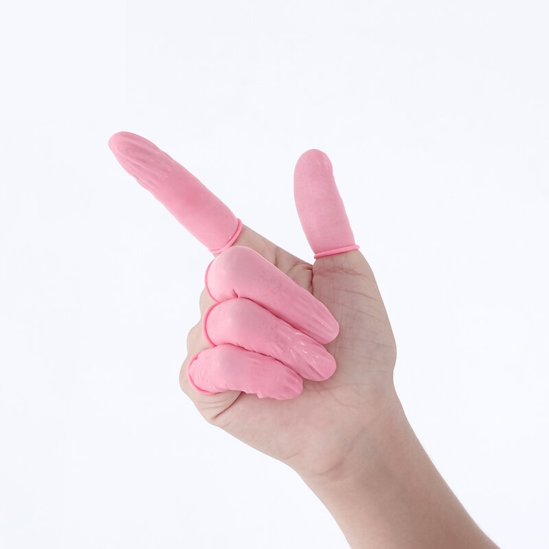 SUEF 20/50 قطعة إصبع المهد طبيعة اللاتكس المحمولة متعددة الوظائف المتاح الإصبع واقية المطاط قفازات غير سامة @ 3