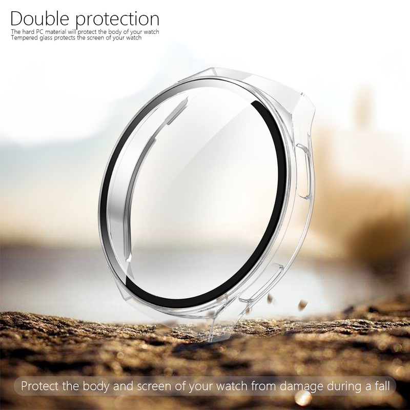 Protecteur d'écran pour Huawei Watch GT 2E, avec couvercle en verre trempé HD, coque antichoc pour montre GT 2E