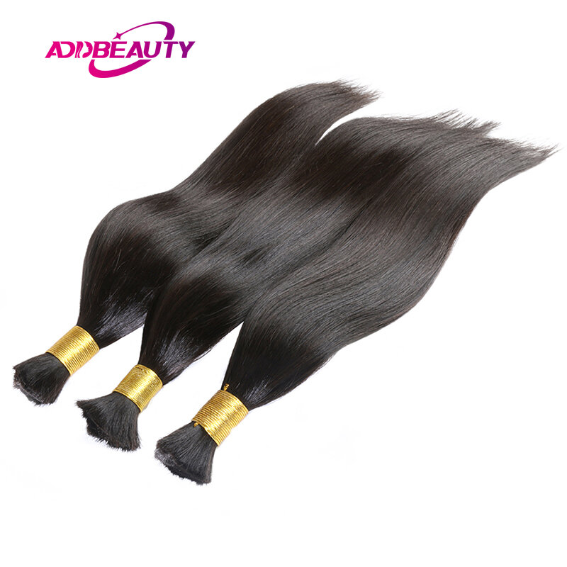 Rambut manusia Remy panjang lurus 72cm 100g rambut manusia Remy massal untuk mengepang tanpa kawat tanpa kabel ekstensi rambut manusia Brasil