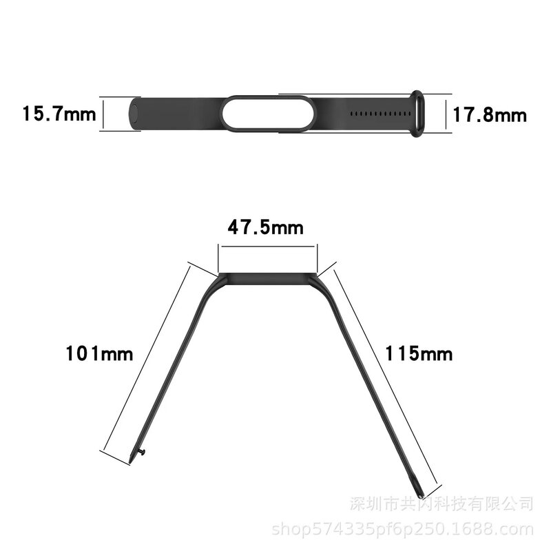 Correa de silicona TPU para reloj Xiaomi, pulsera de repuesto para Mi3, Mi4, Mi5, Mi6, Mi7