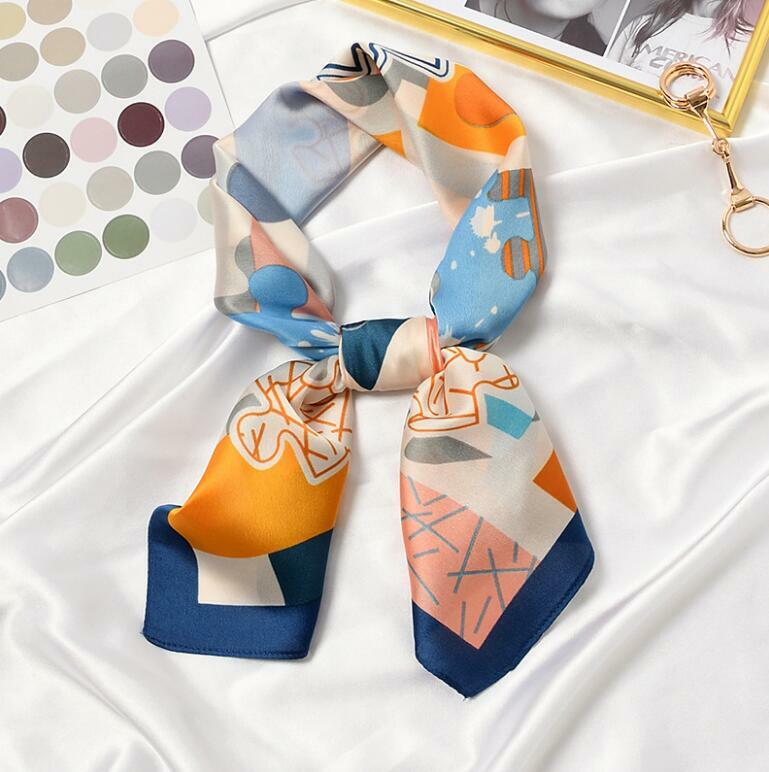 Foulard carré imprimé puzzle élégant pour femme, bandeau bandana pour femme, châle féminin, foulard de la présidence de la mode, 2021