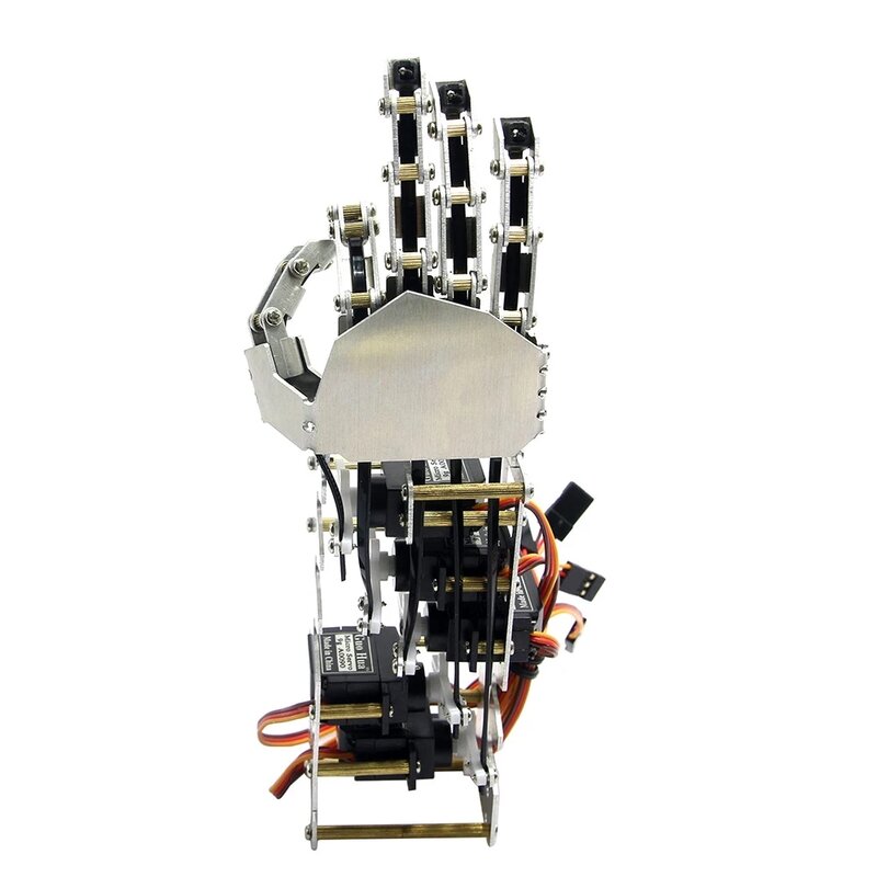 Braço robótico programável para robô Arduino, mão robótica 5 DOF, cinco dedos, manipulador de metal, mão esquerda e direita