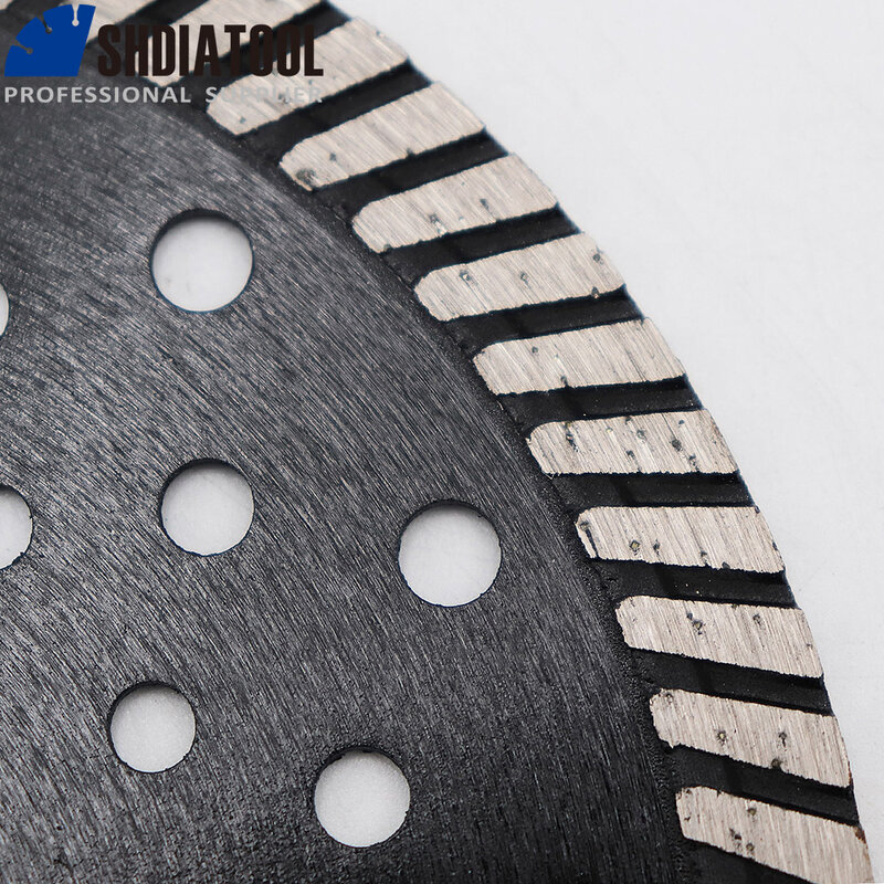 SHDIATOOL 1 шт. 150 мм Алмазный горячий прессованный узкий турбо мульти отверстия пильные диски 6 дюймов режущий диск для гранитного мрамора бетонный блок