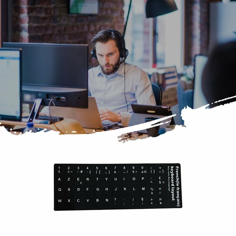 Ultra Tipis Custom Bahasa Perancis Komputer Keyboard Mudah untuk Menginstal Buram Stiker
