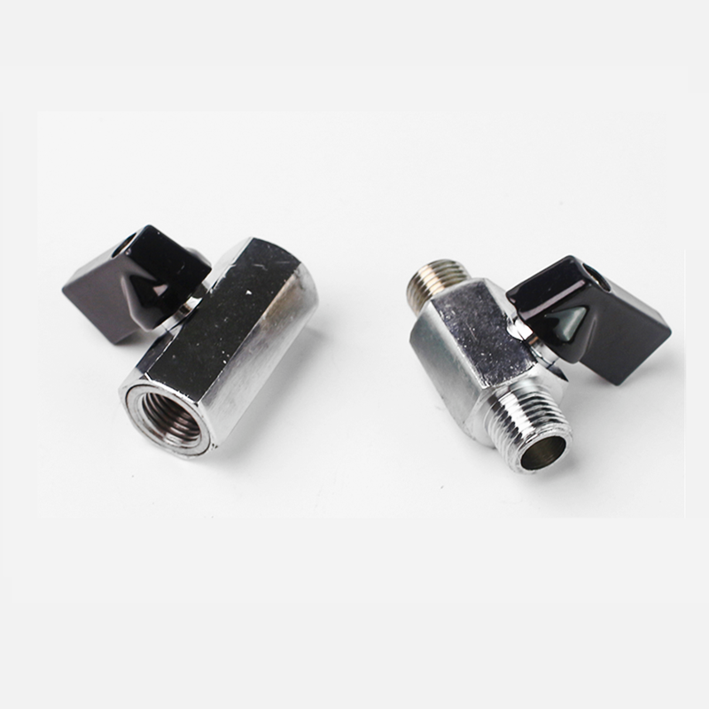1/2 "1/8" 1/4 "3/8" Man-vrouw Draad Air Compressor Controle Slang Connector Adapter Mini Messing kogelkraan